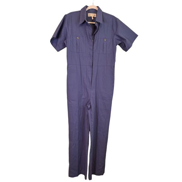 MARA HOFFMAN Kailyn Recycled Cotton Utility Jumpsuit - Blue size small - Picture 12 of 15